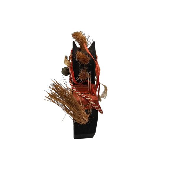 Vintage Hand Painted Japanese Horses Lot Hachinohe Yawata Uma Black - Picture 2 of 5